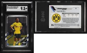 2020-21 Topps Chrome UCL Youssoufa Moukoko #55 SGC 9.5 Mint+ Rookie RC