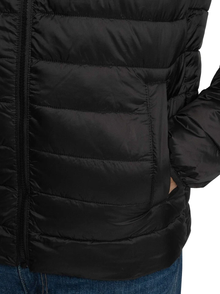 Jack & Jones Men's West Light Puffer Jacket, Black - Image 4 of 4