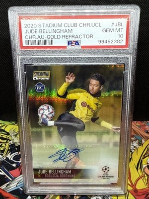 #CA-JBL Jude Bellingham 2020-21 Stadium Club Chrome UEFA /50 Auto Gold Refractor