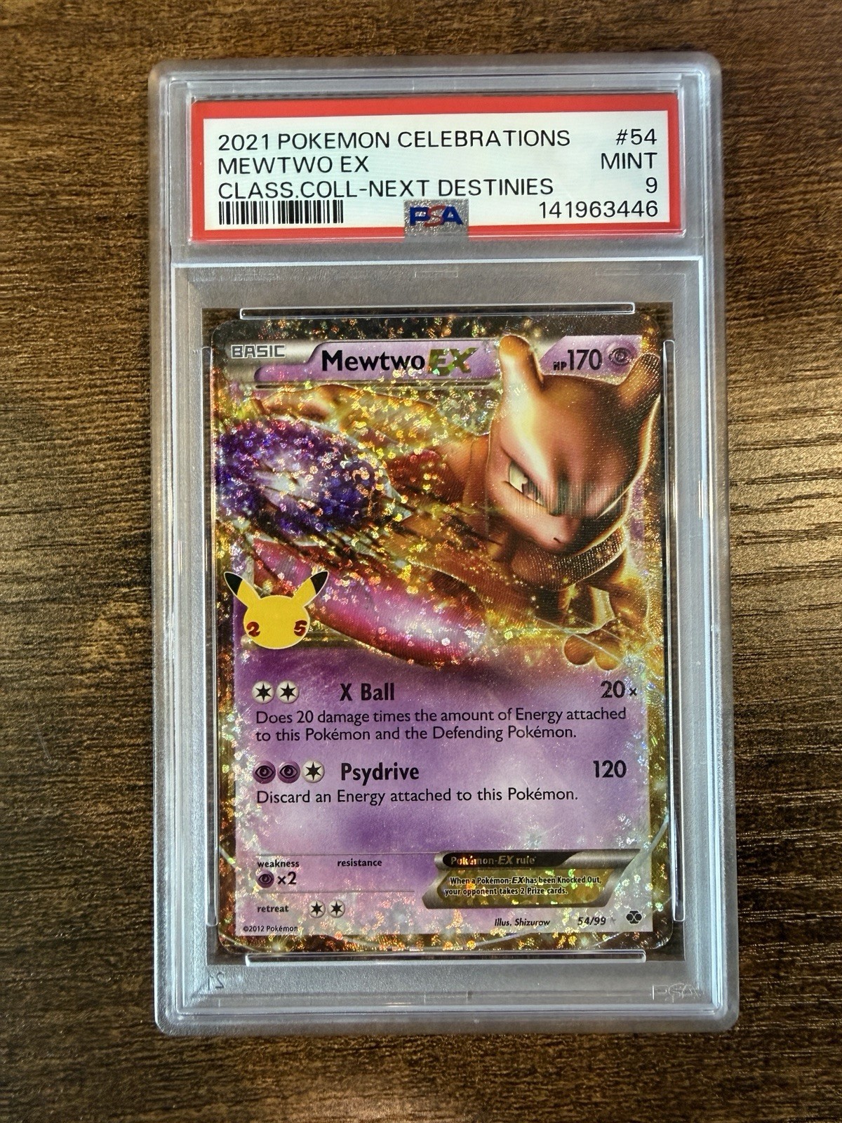 2021 Pokemon Celebrations Mewtwo EX Next Destinies 54/99 PSA 9 Classic