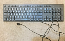 Dell KB216t USB Keyboard Black Full Size Multimedia Quiet Keys - Tested
