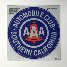 AAA Automobile Club Southern California REFLECTIVE VINYL STICKER |Triple A Decal
