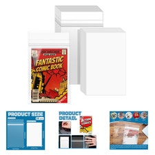 Comic Book Bags and Boards 25 Sets Resealable Clear Self Sealing Storage for