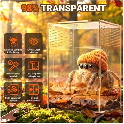Stackable Design Spider Enclosure 6x6x9 inch