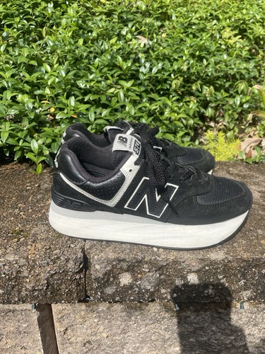 Scarpe da ginnastica New Balance 574 donna platform nere taglia 38 US 7,5 - Foto 4 di 6