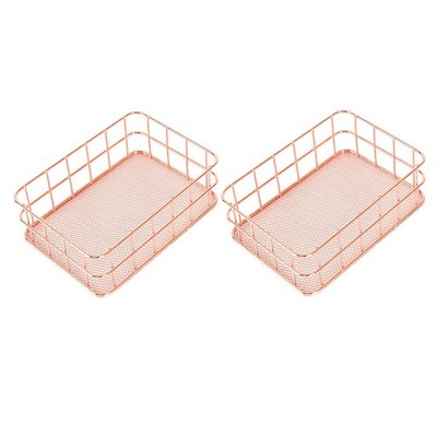 2 Pcs Aufbewahrungskörbe Metallkörbe Desktop -Organisierungskorb