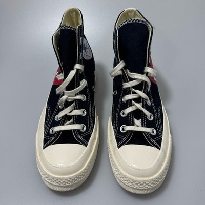 Converse X Comme Des Garcons PLAY Chuck Taylor All Star Hi Black Women s 7/M 5