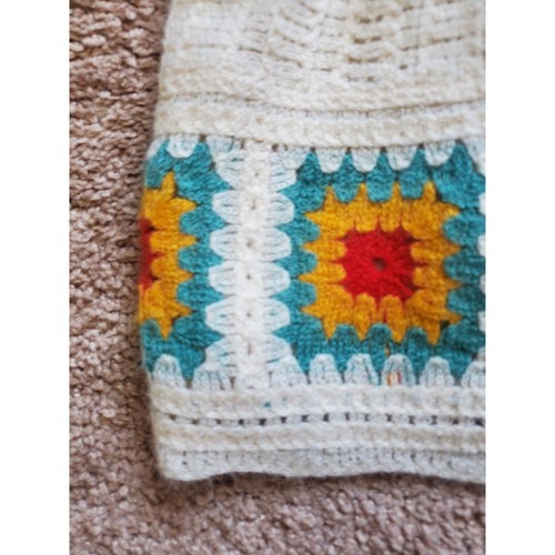Love Squared Girls Boho Granny Crochet Halter Knit Top, Girls Size 8 - Picture 4 of 8