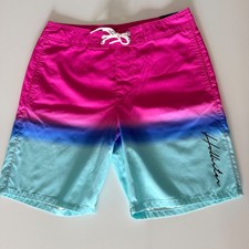 Hollister Men's Board Shorts Ombre Pink Blue Size 30 9 Inch Inseam NWT Beach