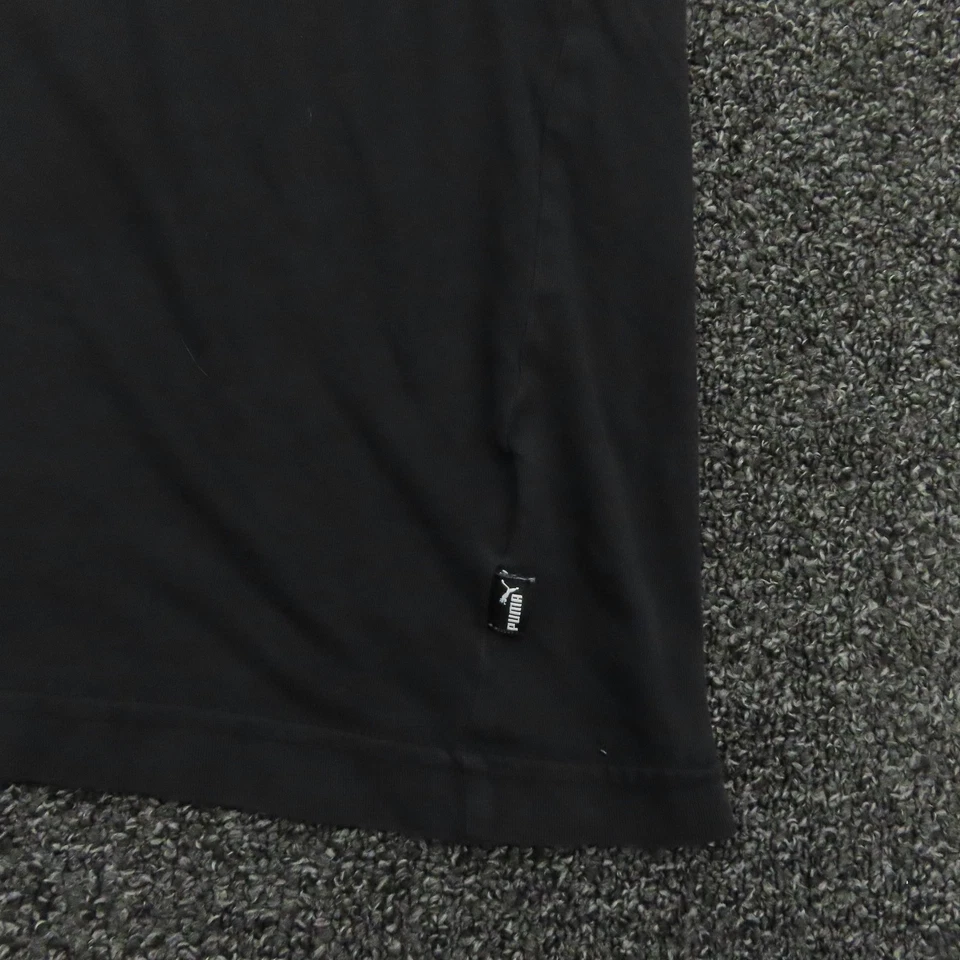 Camisa Puma Para Hombre Grande Negra Manga Corta Logo Camiseta Atlética Informal Estilo Clásico Foto 2 de 4