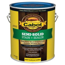 CABOT 140.0017437.007 Stain,Cordovan Brown,SemiSolid Flat,1gal 38Y038