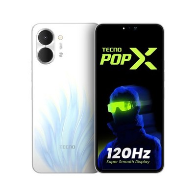 Tecno POP X (Flare White, 4GB+64GB) | 120Hz 6,74'' Smooth Display 5000mAh