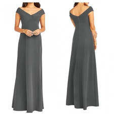 Show Me Your MuMu Zurich Knot Gown Charcoal Size Medium Wedding Formal Prom