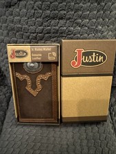 Justin Jr Rodeo Wallet RFID Leather And Suede 24010481W3