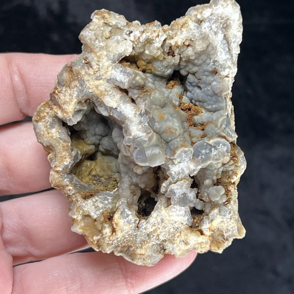 Blue Grey Botryoidal Chalcedony Geode Quartz Crystal Microcrystalline Specimen - Image 4 of 4