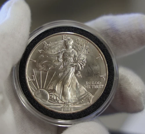 1996  US Silver Eagle $1 Nice Unc Better Year Dings