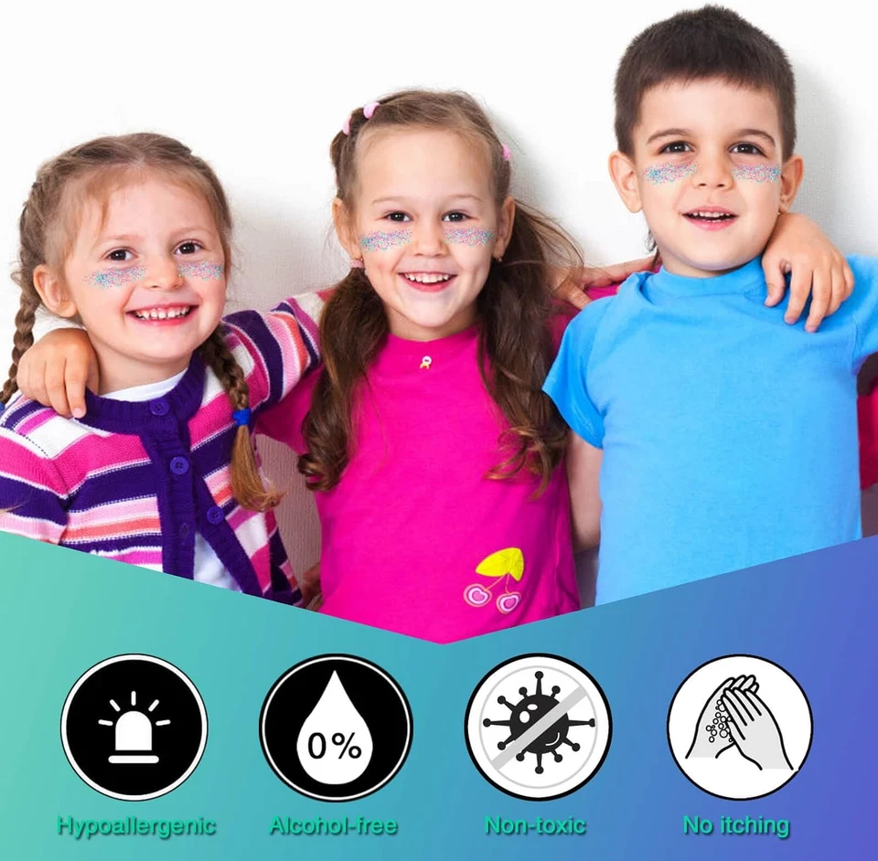 Barra de brillo de cabello púrpura, maquillaje facial corporal Halloween, disfraz de sirena Wat Foto 2 de 4