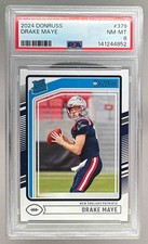 141244852 Drake Maye 2024 Panini Donruss #379 RC Rated PSA 8 Rookie