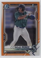 2021 Bowman Chrome Prospects Orange Refractor 9/25 Milkar Perez #BCP-215 18gt