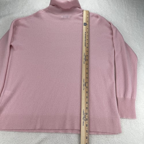Suéter Nordstrom Mujer Talla XL 100% Cachemira Rosa Cuello Alto Manga Larga Lujo - Imagen 9 de 11