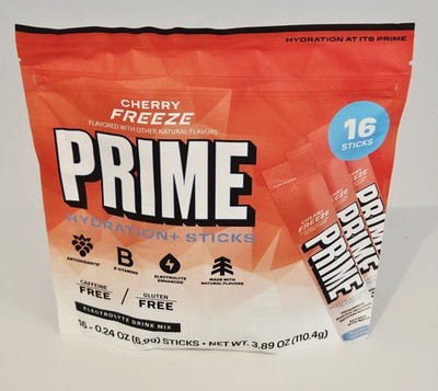 PRIME HYDRATION+ Electrolyte Powder Sticks Cherry Freeze 16 Count