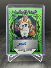 2024-25 Panini Obsidian Keyonte George Galaxy Ink Auto Green Flood 14/15 #GI-KGU