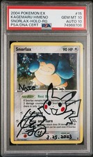 Pokemon EX FireRed LeafGreen Snorlax Holo 15/112 PSA 10 Kagemaru Himeno Signed on eBay