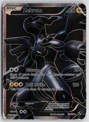 Pokemon DAMAGED Zekrom (114 Full Art) 114/114 Black and White Holo