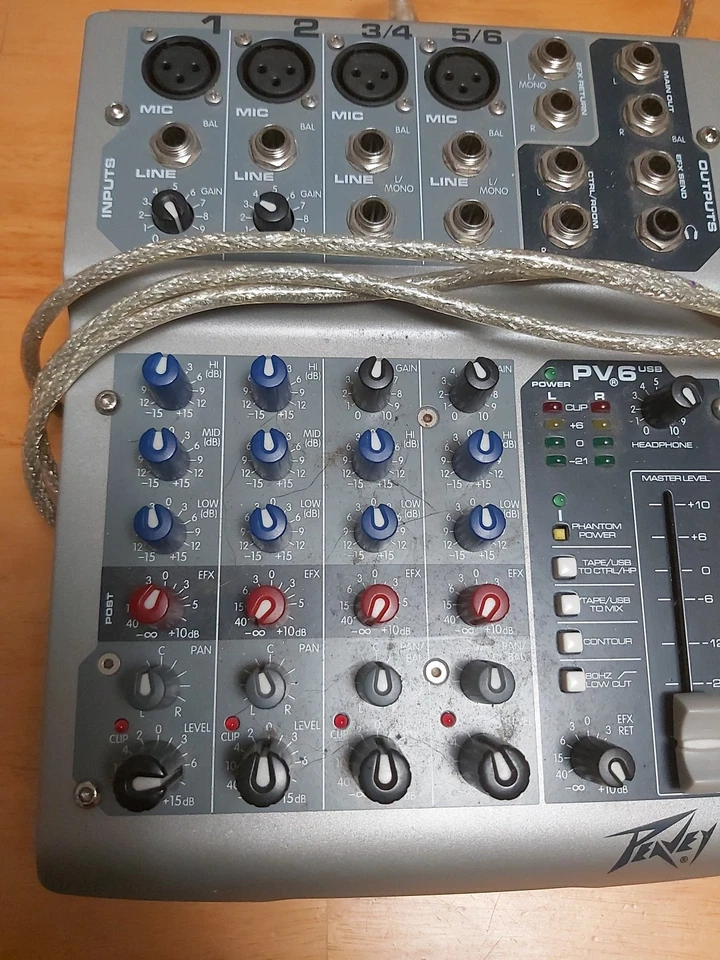 PEAVEY PV6 USB 6 Channel Compact USB Mixer - PARTS ONLY  - Image 3 of 4
