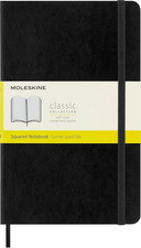 Classic Notebook, Soft Cover, Large 5" x 8.25" Squared/Grid, Black, 240 Pages