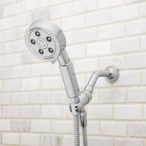 Speakman Neo Duschkopf Mit Schiebestange – Poliertes Chrom, 2 GPM, Handbrause & Festbrause, ADA-konform