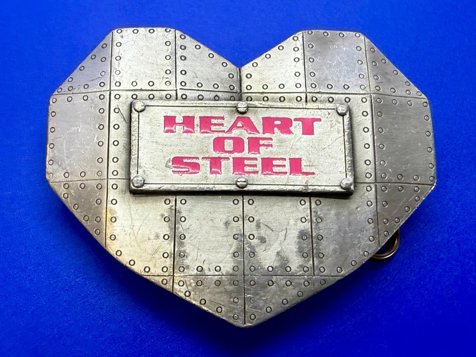 HEART of STEEL Cutout No Emotion No Love Statement 2006 Bergamot Belt Buckle - Image 4 of 4