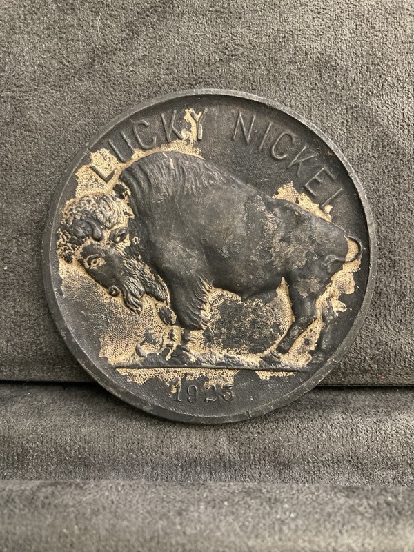 Vintage 1925  Souvenir Buffalo Lucky Nickel from Washington DC  Features Capitol