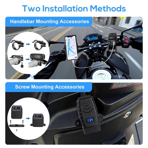 QC 3.0 Motorcycle Dual USB Phone GPS Super Fast Charger Adapter LED Waterproof - 第 6/8 張圖片