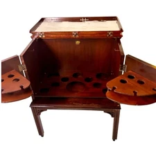 Antique Vintage Wood Hide a Bar liquor cabinet 40s RMC Rock-Ola MOVEABLE BAR MCM