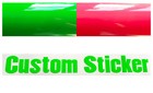 fluorescent PINK & GREEN Custom Text Name Personal Stickers Decals Fonts 61-70