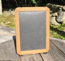 Antique Small Prim Childs Dble Sided Wood Slate Chalkboard 10.5" Schoolhouse
