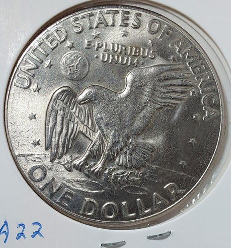 1974-D Eisenhower Dollar. Error- Double Die D - Picture 2 of 2