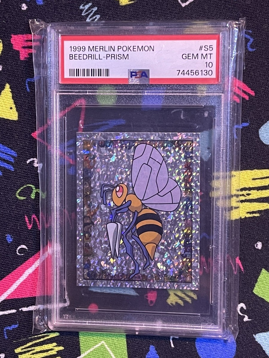 1999 Merlin Pokémon Beedrill Prism #S5 Sticker PSA 10 | eBay