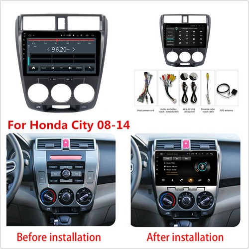 10'' Android 10 1＋16GB Car Radio Stereo GPS Player Wifi FM For Honda City 08-14 - Picture 1 of 12