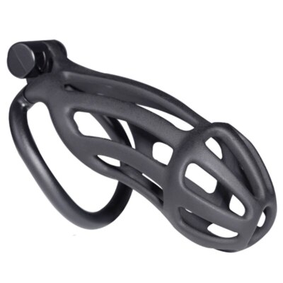 Cobra Male Resin Chastity Device Mamba Cage Ring Lock with Belt 4 Rings Slave