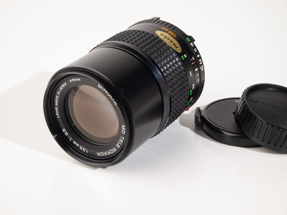 Minolta MD Tele Rokkor 135mm Lens fully working mint