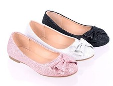 4 Color Fashion Glitter Bowknot Kids/Youth Sneakers Girls Flats Dress Shoes