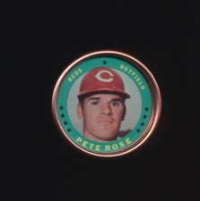 1971 Topps Coins Pete Rose #101 Reds Coin Card SUPER HIGH GRADE