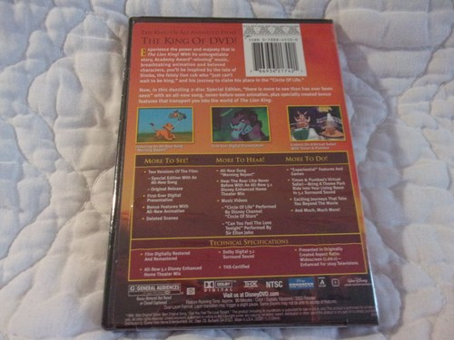 THE LION KING PLATINUM EDITION 2-DISC SPECIAL DVD NEW WS DISNEY ELTON JOHN ANIME - Picture 14 of 18