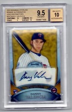 2010 Bowman Sterling Danny Valencia Autographed Gold RC 49/50 BGS 9.5 w/ 10 Auto
