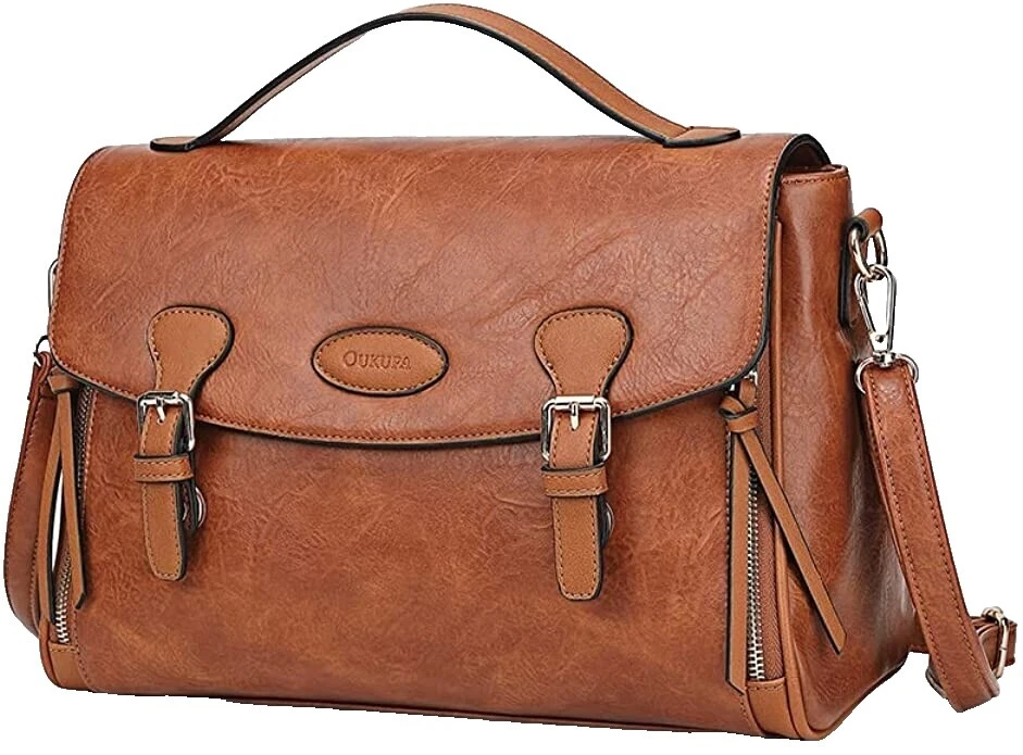 Сумка для ноутбука мужская коричневая искусственная кожа