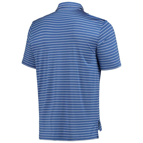 RLX Ralph Lauren Men's SMALL Polo Golf Shirt Stretch Wicking BLUE WHITE Stripes - Picture 2 of 3