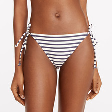 NWT J.Crew String hipster bikini bottom in stripe, medium