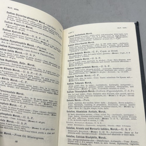 Merck's 1899 Manual Materia Medica 1st Edition Reprint 100th Anniversary Medical - Picture 17 of 21